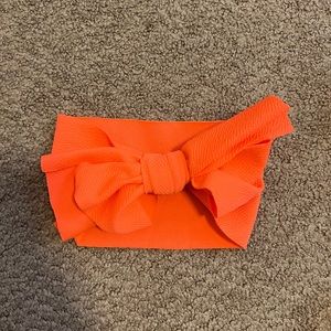 Orange bow headband